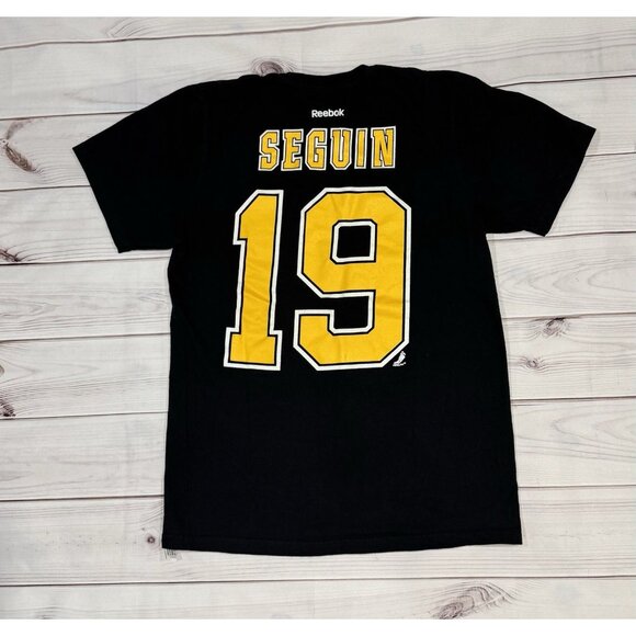 Reebok Men's Boston Bruins Tyler Seguin #19 Hockey NHLPA T-Shirt Black Size M - Picture 6 of 7